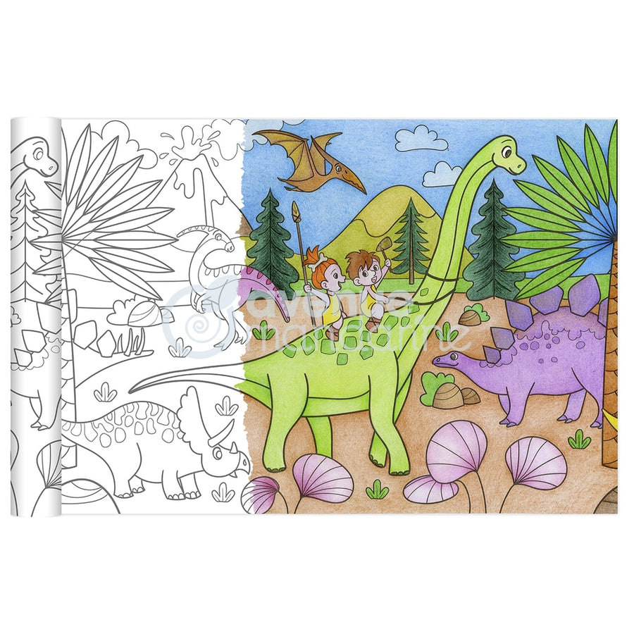 גליל נייר לצביעה דינוזאורים  גליל נייר לצביעה דינוזאורים